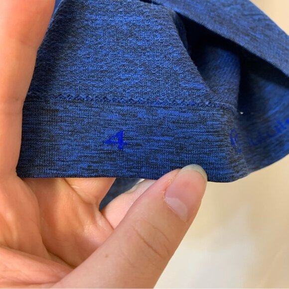 Lululemon Swiftly Tech Tank Heathered Blue Black Size 4 - Picture 2 of 5